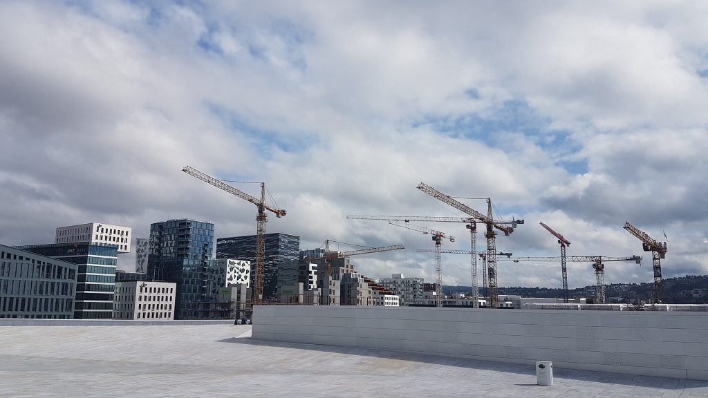 Stavebné práce vo štvrti Bjørvika, Oslo