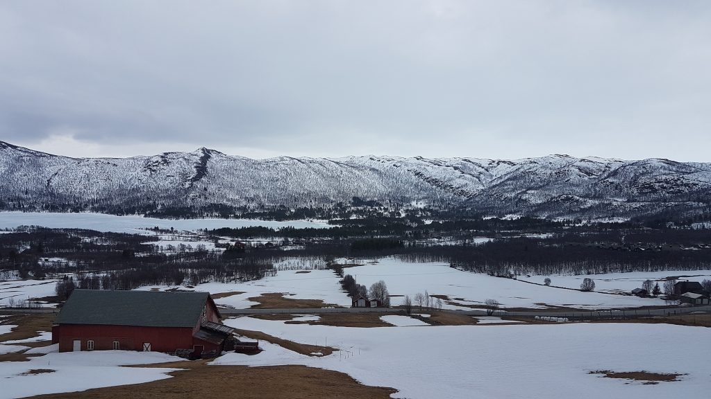 Panoráma z vlaku na trati Oslo - Bergen